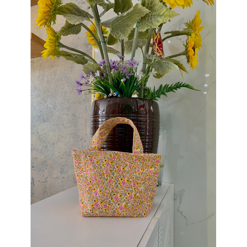 Túi tote Daisy - túi vải hoạ tiết 2 lớp dày dặn | OH.LINDA