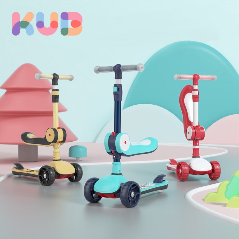Xe trượt scooter trẻ em KUB cho bé 3-6 tuổi 2 trong 1 có thể ngồi và trượt cho bé trai và bé gái