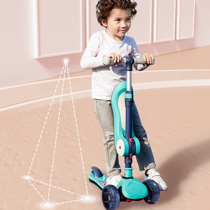 Xe trượt scooter trẻ em KUB cho bé 3-6 tuổi 2 trong 1 có thể ngồi và trượt cho bé trai và bé gái