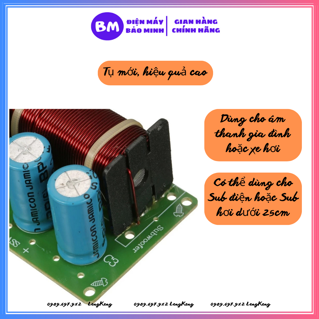 Phân tần loa Sub Weah-85 dùng cho âm thanh gia đình | Mạch phân tần Sub hơi hoặc Sub điện | Loa siêu trầm