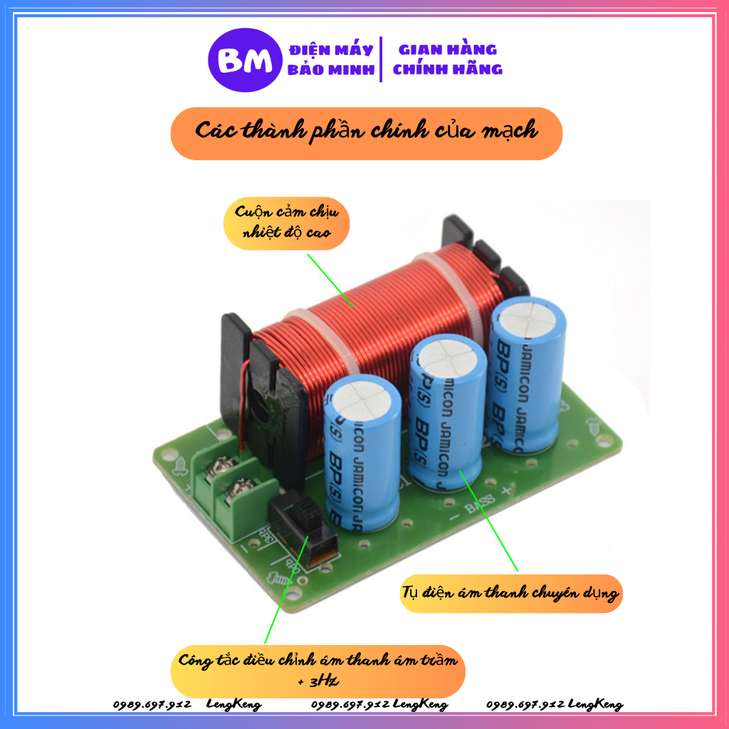 Phân tần loa Sub Weah-85 dùng cho âm thanh gia đình | Mạch phân tần Sub hơi hoặc Sub điện | Loa siêu trầm