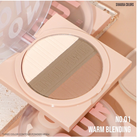 Bảng Phấn Tạo Khối Bắt Sáng Tự Nhiên 3 Màu HF954 Sivanna Colors