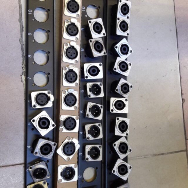 Thanh gắn jack tủ máy âm thanh 8 lỗ 12 lỗ ,thanh cáp line