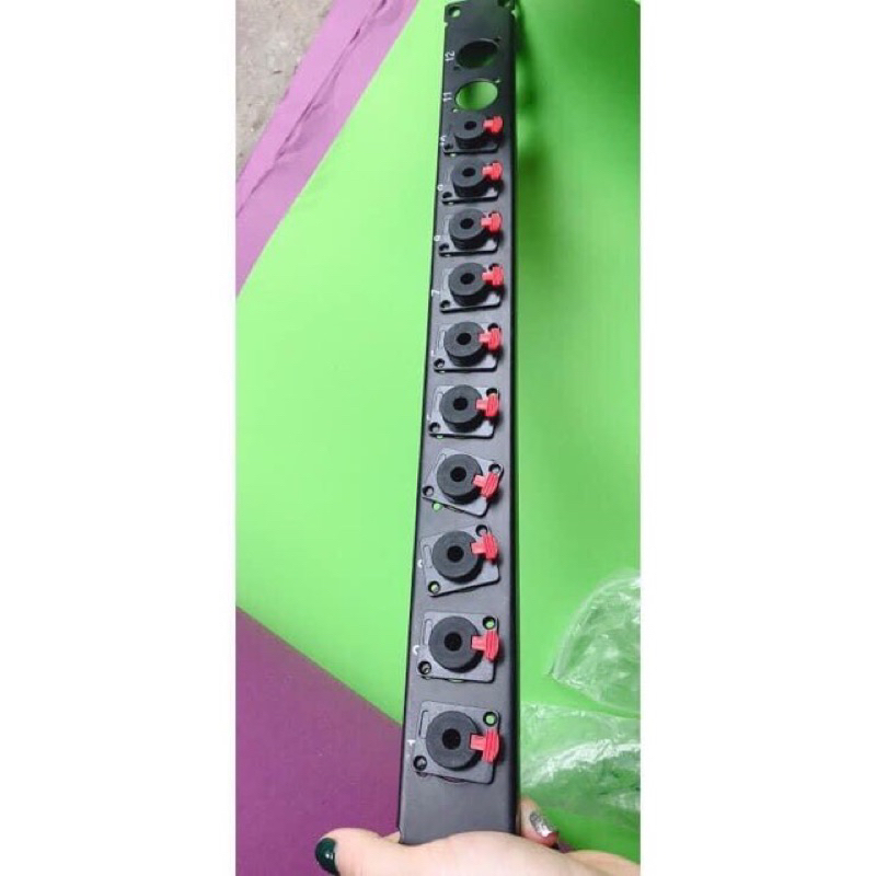 Thanh gắn jack tủ máy âm thanh 8 lỗ 12 lỗ ,thanh cáp line