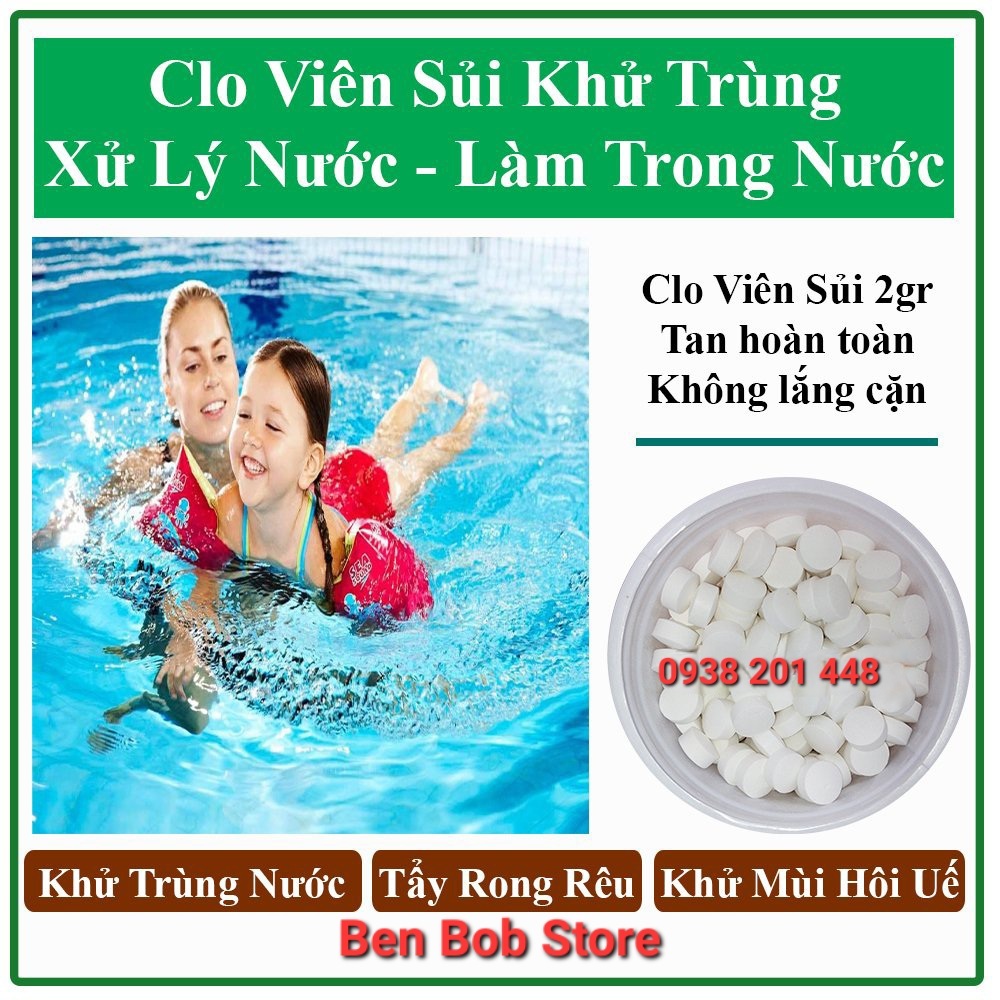 Viên Clo Sủi Kháng Khuẩn Môi Trường - Khử Trùng Nước - Làm Trong Nước
