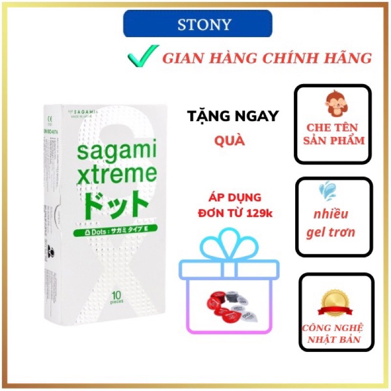 Sagami Extreme White  gân gai hộp 10 cái