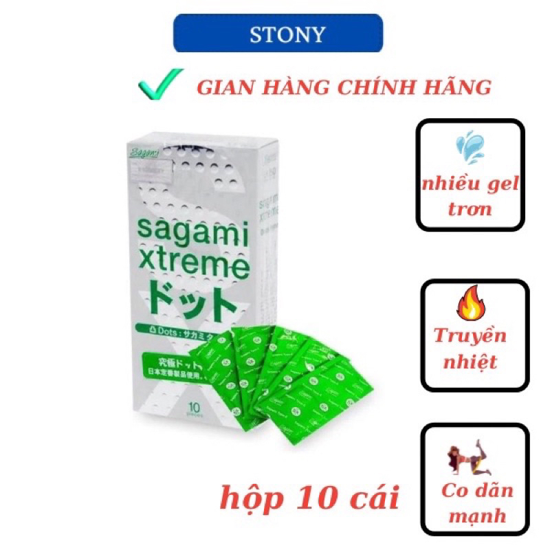 Sagami Extreme White  gân gai hộp 10 cái