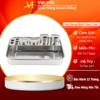Khay đa năng inox 304 | hình chữ nhật đựng dụng cụ y tế | spa thẩm mỹ.