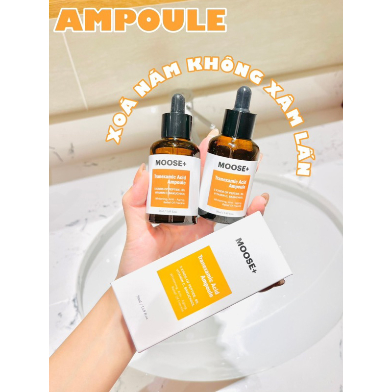 Serum nám moose tranexamic acid ampoule Moose+ hạn dùng 2026  trắng da mờ nám cấp ẩm