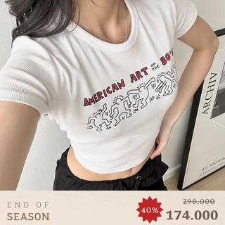 Áo croptop ngắn tay nữ ET.TEE vải thun cotton thấm hút mồ hôi màu đen, trắng đủ size A2014 A2015