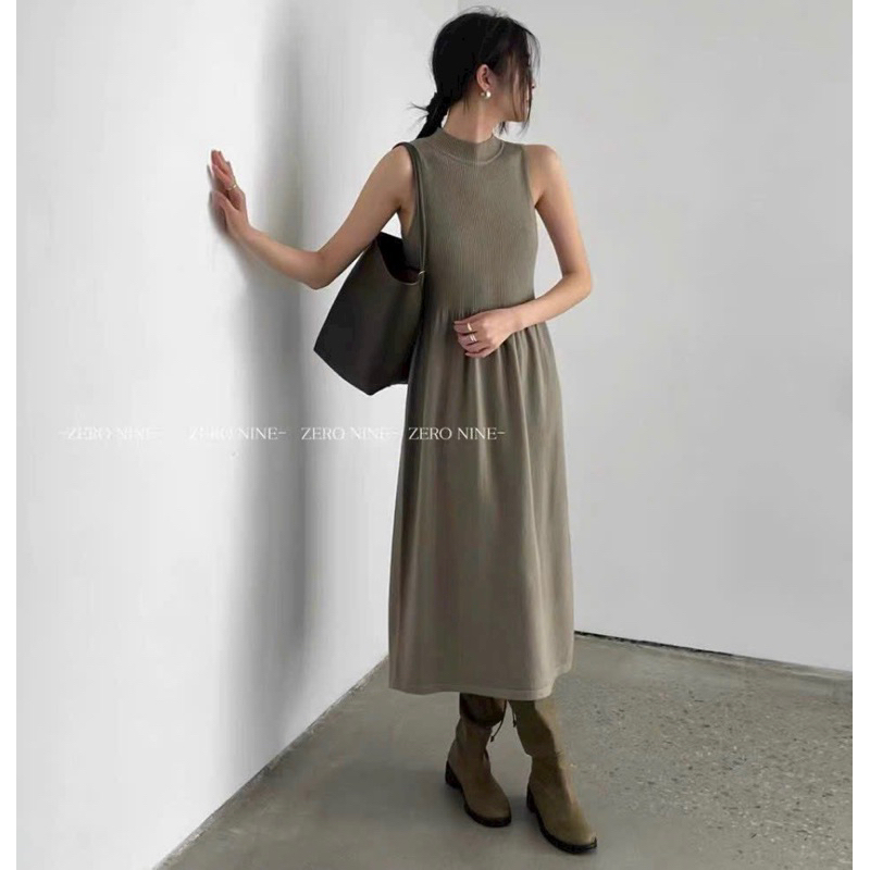 VÁY LEN DÁNG XOÈ SÁT NÁCH CỔ 3P. VÁY MAXI LEN MTG DÁNG XOÈ DÀI.