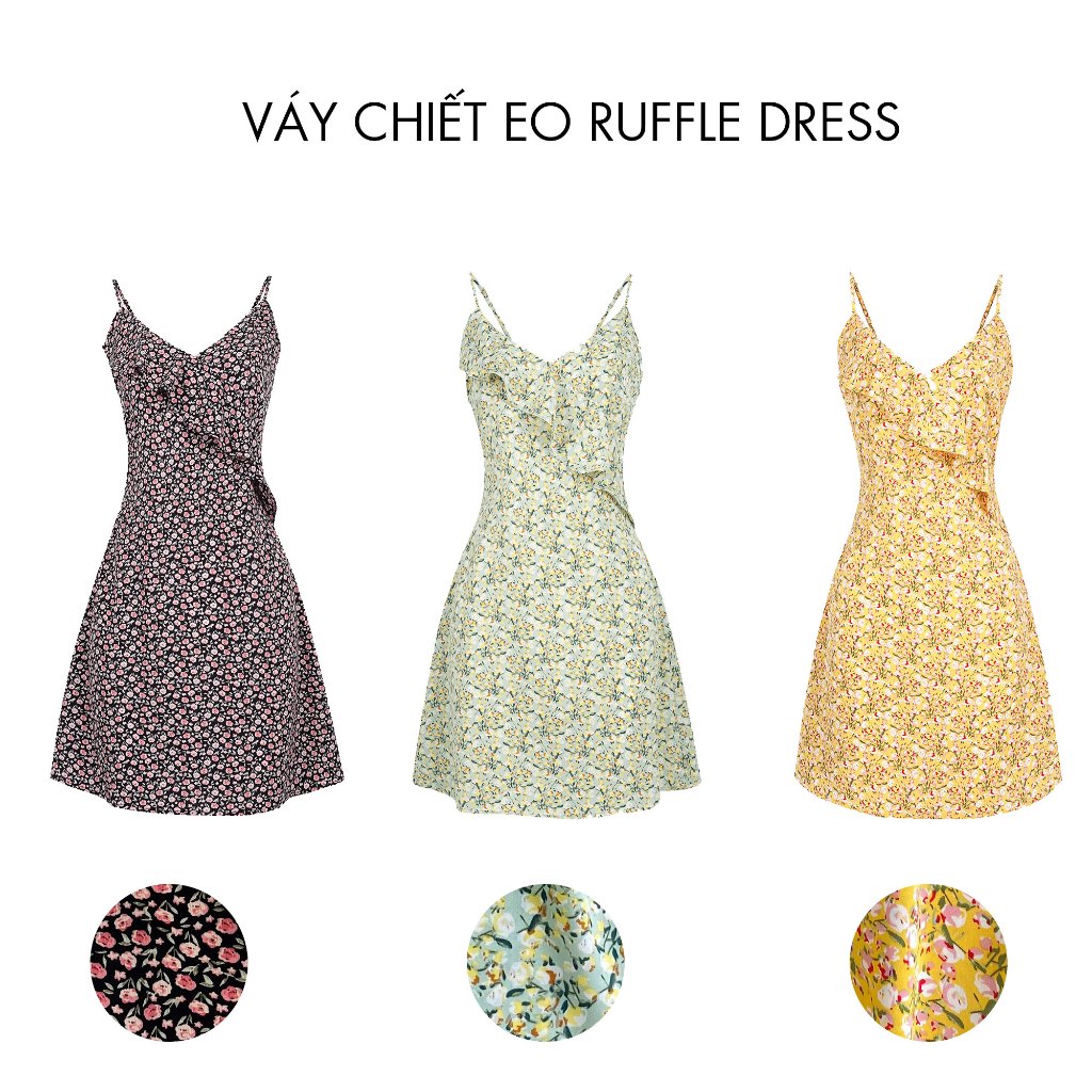 VIBES Váy ngủ Floral Ruffle Dress