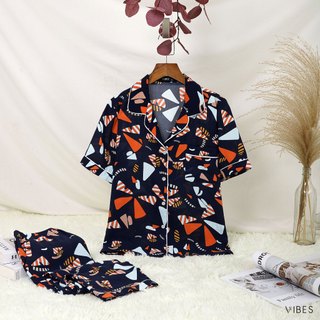 [O] VIBES Đồ bộ Pijama dài Pattern Navy Long Py Set