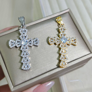  Mặt dây chuyền thánh giá gắn đá siêu sáng Kami trang sức sỉ 