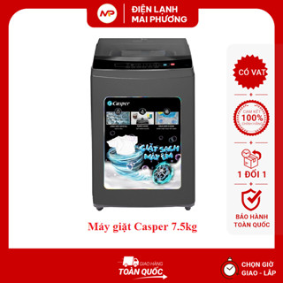 [SHIP HỎA TỐC HN] Máy giặt Casper 7.5kg 75NG1 / Casper 8kg 8NG2 (cao cấp) - Hàng chính hãng bảo hành 24 tháng