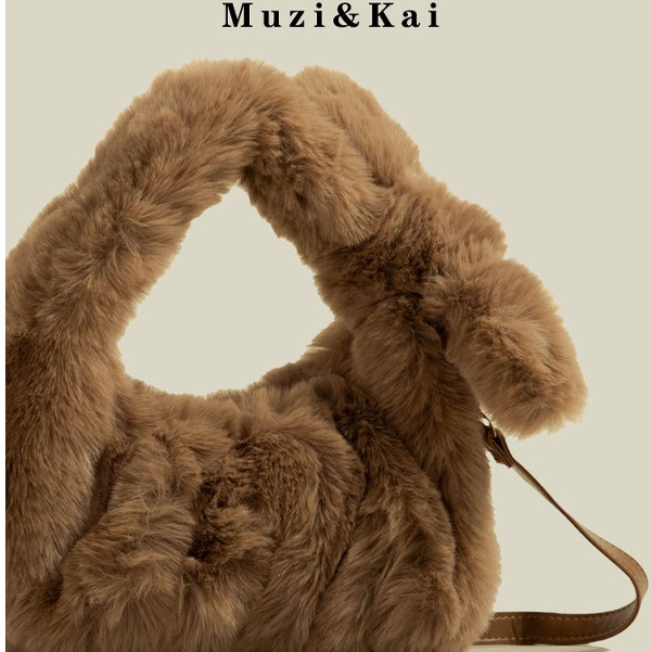🌸Hàng Order🌸 Túi Xách Muzi&kai Chính Hãng Kiểu Túi Lông Quai Xách Quai Da Đeo Sang Chảnh Nữ Tính 🌸 Quảng Châu