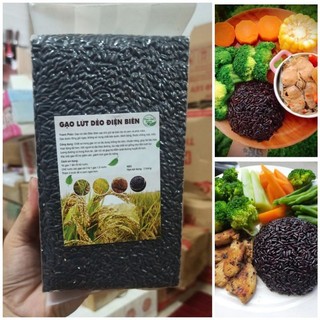 Gạo lứt đen dẻo ĐIỆN BIÊN GÓI 1KG tốt cho người ăn kiêng tiểu đường  eat clean  & healthy