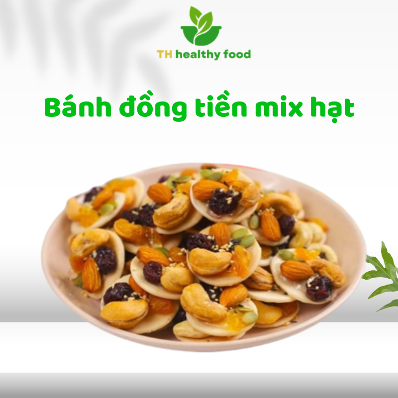 Bánh đồng tiền mix hạt dinh dưỡng TH Healthy Food ăn kiêng, hỗ trợ giảm cân