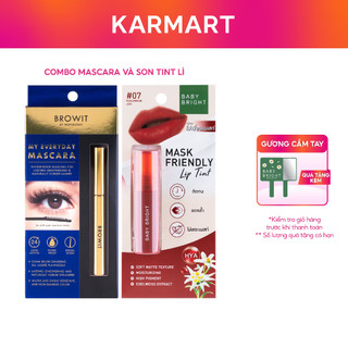 Combo Mascara NongChat My Everday Và Son Tint Baifern Mask Friendly #7