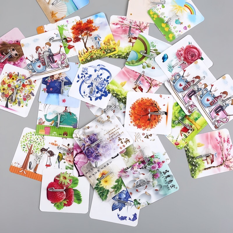 Móc dán 3D in hình họa tiết dễ thương, dùng treo túi thơm, chìa khoá, phụ kiện.