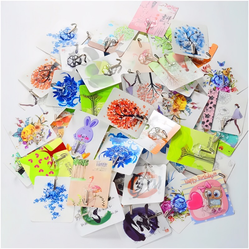 Móc dán 3D in hình họa tiết dễ thương, dùng treo túi thơm, chìa khoá, phụ kiện.