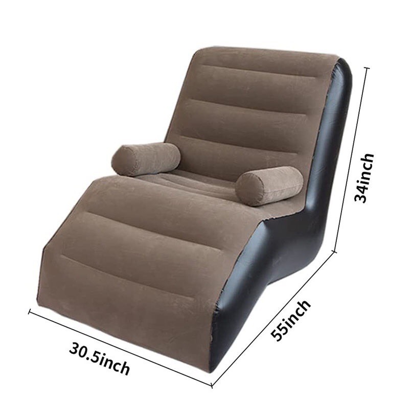 Ghế hơi tựa lưng tặng kèm bơm điện, ghế hơi lót nhung có tay vịn cao cấp
