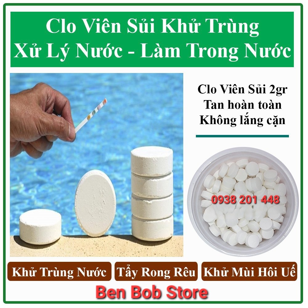 Viên Clo Sủi Kháng Khuẩn Môi Trường - Khử Trùng Nước - Làm Trong Nước