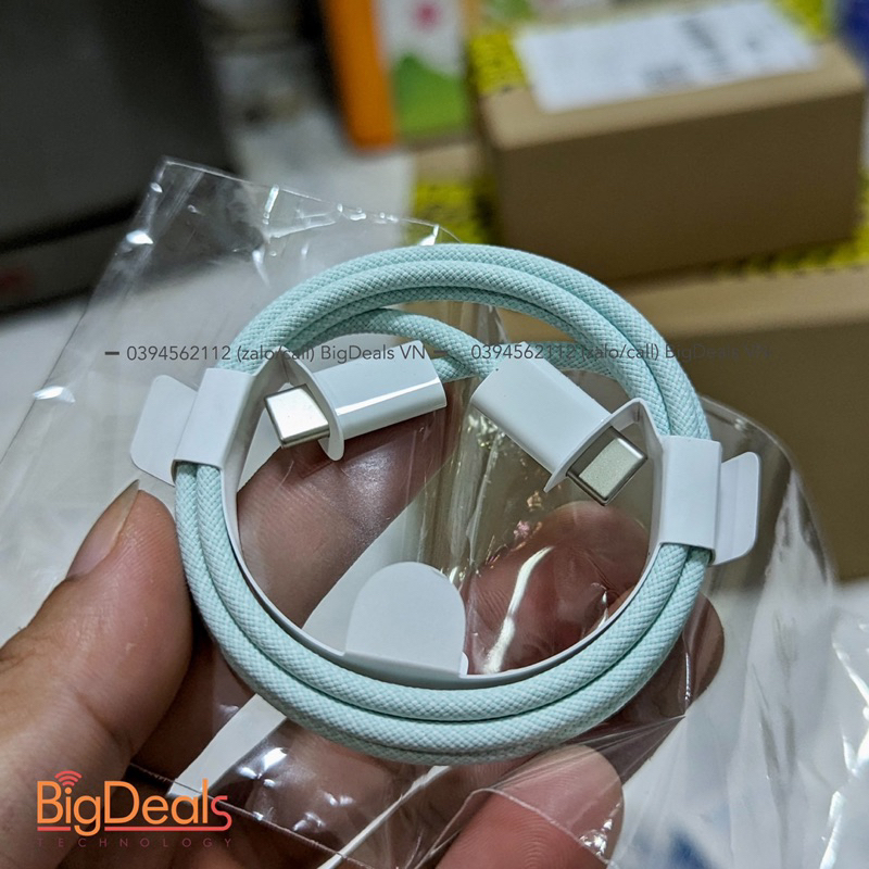 Cáp type C to typ C ✔️ chất liệu dù,✔️  zin nhà táo 1M, BigDeals VN ✔️