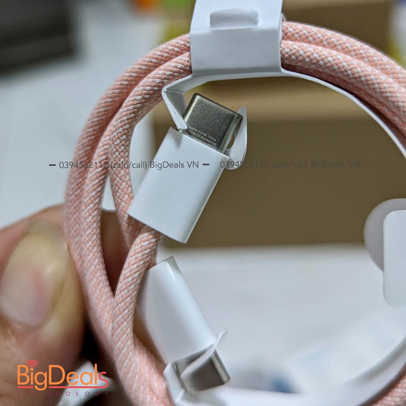 Cáp type C to typ C ✔️ chất liệu dù,✔️  zin nhà táo 1M, BigDeals VN ✔️