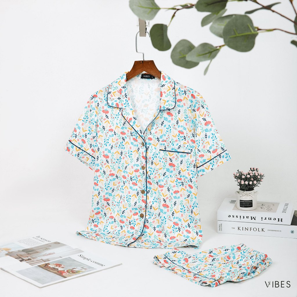 [OOS] VIBES Đồ bộ Pijama ngắn Lụa Gấm cao cấp Joy Py Set