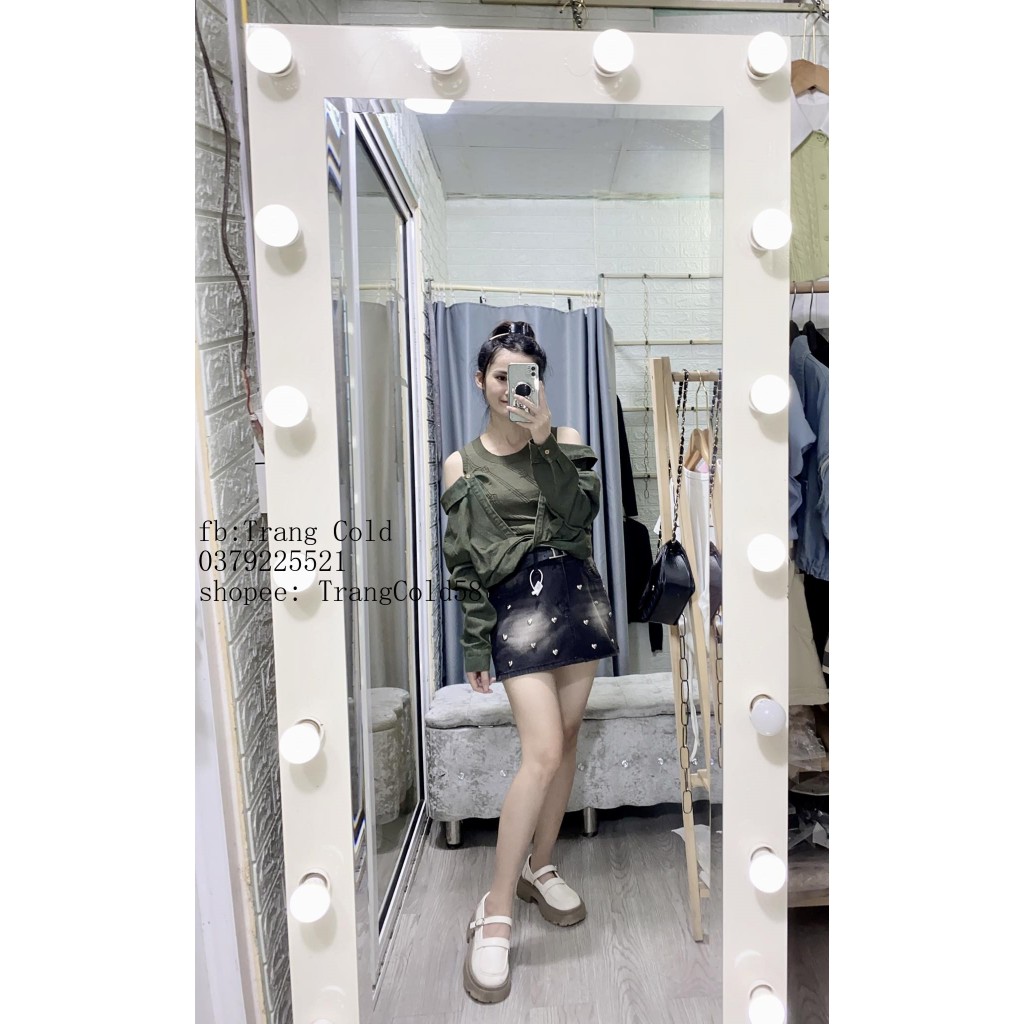 ÁO JEANS PHA LEN HÀNG QC ĐẸP
