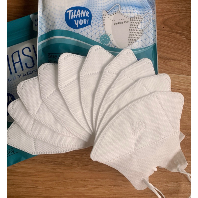 Combo 50 chiếc khẩu trang 5D Đại Hồng Phát 3 lớp kháng khuẩn virut ngăn ngừa khói bụi hàng công ty