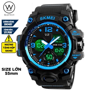 [HCM] Đồng hồ Nam SKMEI 1155B điện tử chạy 2 múi giờ - Tặng Pin