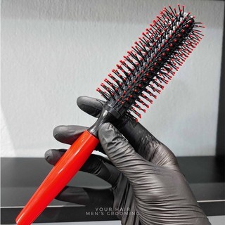 Lược tròn sấy tóc tạo kiểu - lô sấy tóc cán gỗ