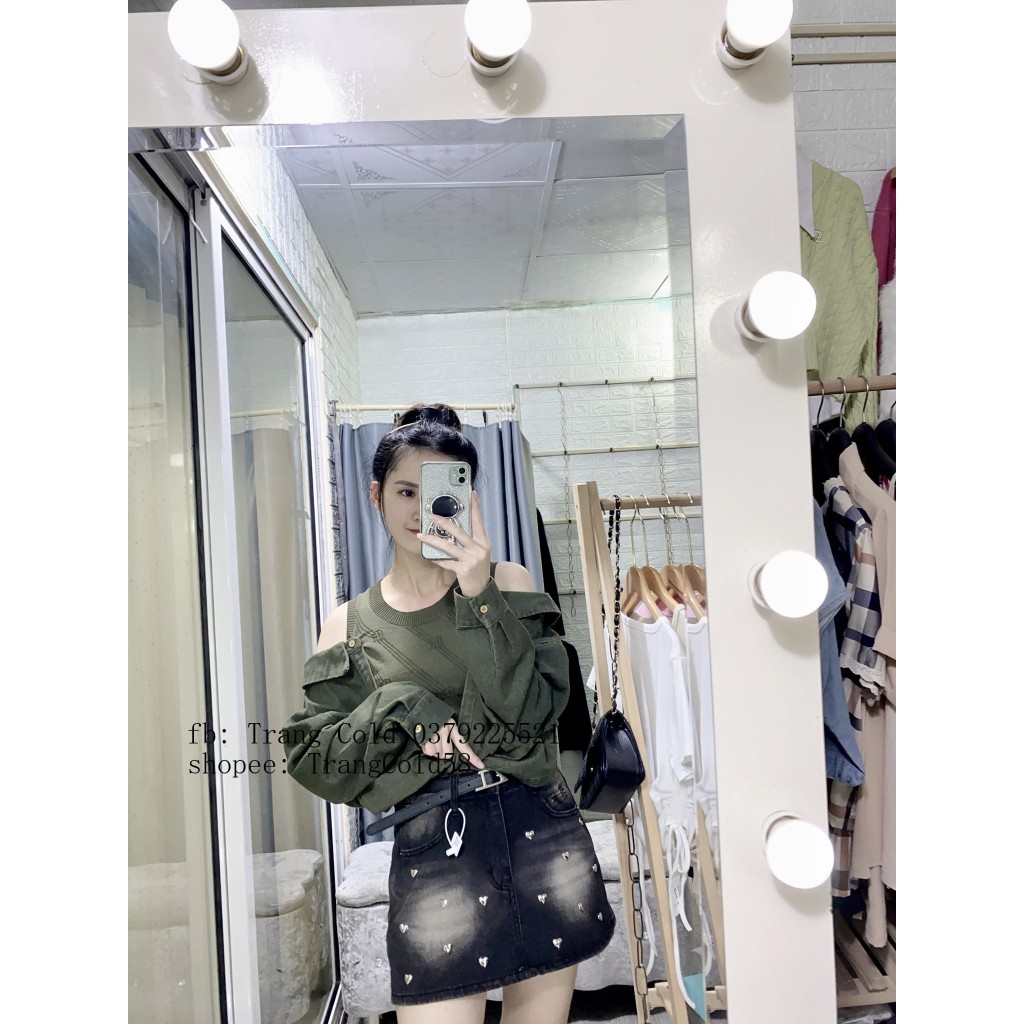 ÁO JEANS PHA LEN HÀNG QC ĐẸP