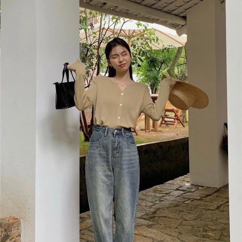 Áo Cadigan Len Mịn