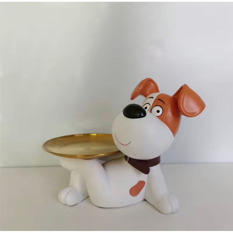 Chó bê khay nằm bê đồ decor