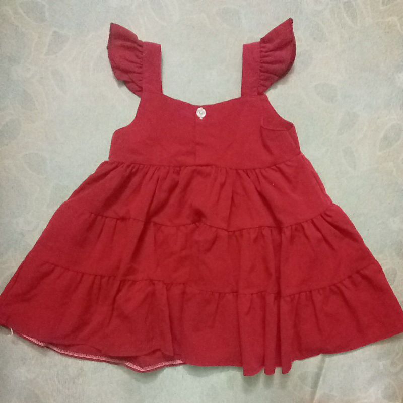 Đầm đỏ đô xinh cho bé