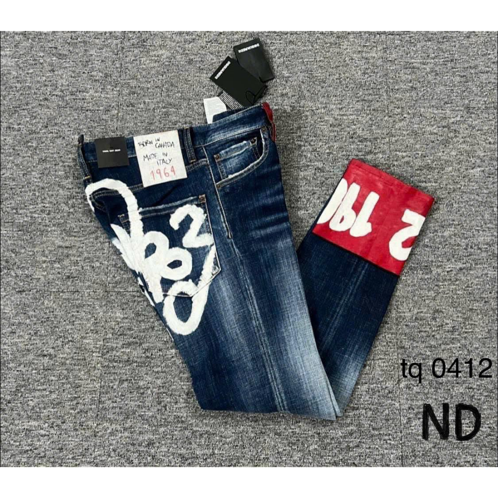 A21 Quần jean DSQ2 gấu 1964 - quần jean hot trend ss2023