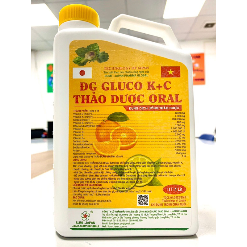 Điện giải Gluco K + C Thảo dược oral
