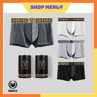 Combo 4 Quần sịp nam boxer thông hơi thun lạnh VOGCIU hàng full hộp làm quà tặng