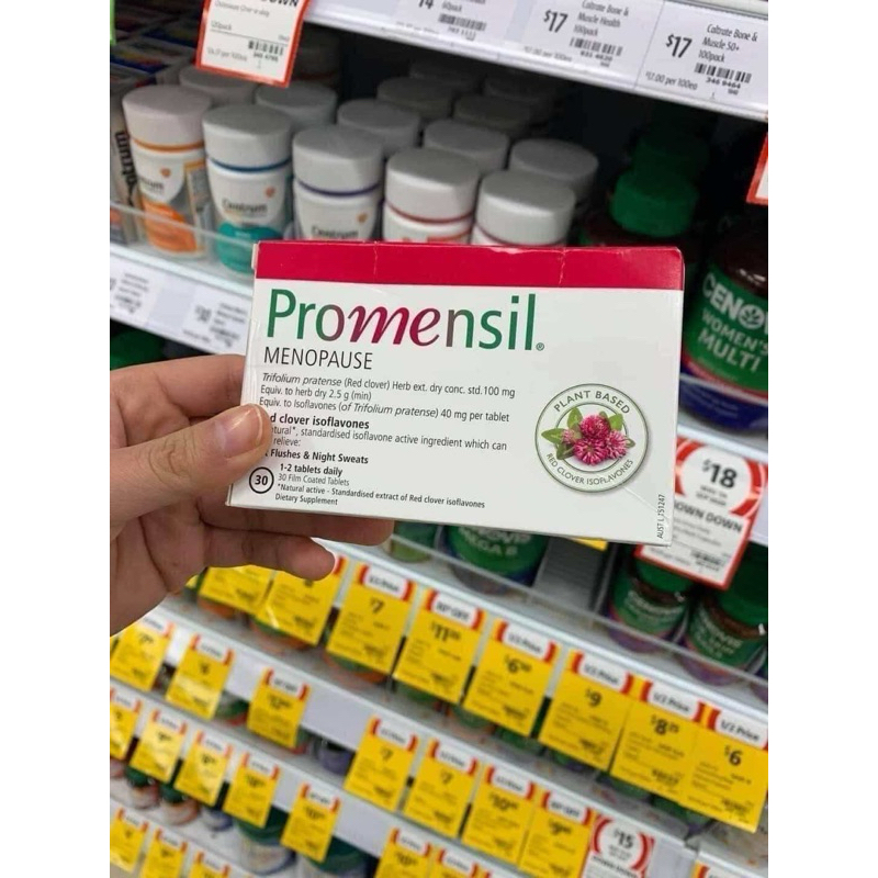 Viên uống Promensil 30 viên cho phụ nữ thời kỳ tiền mãn kinh - giảm các triệu chứng mãn kinh, hỗ trợ sức khoẻ phụ nữ
