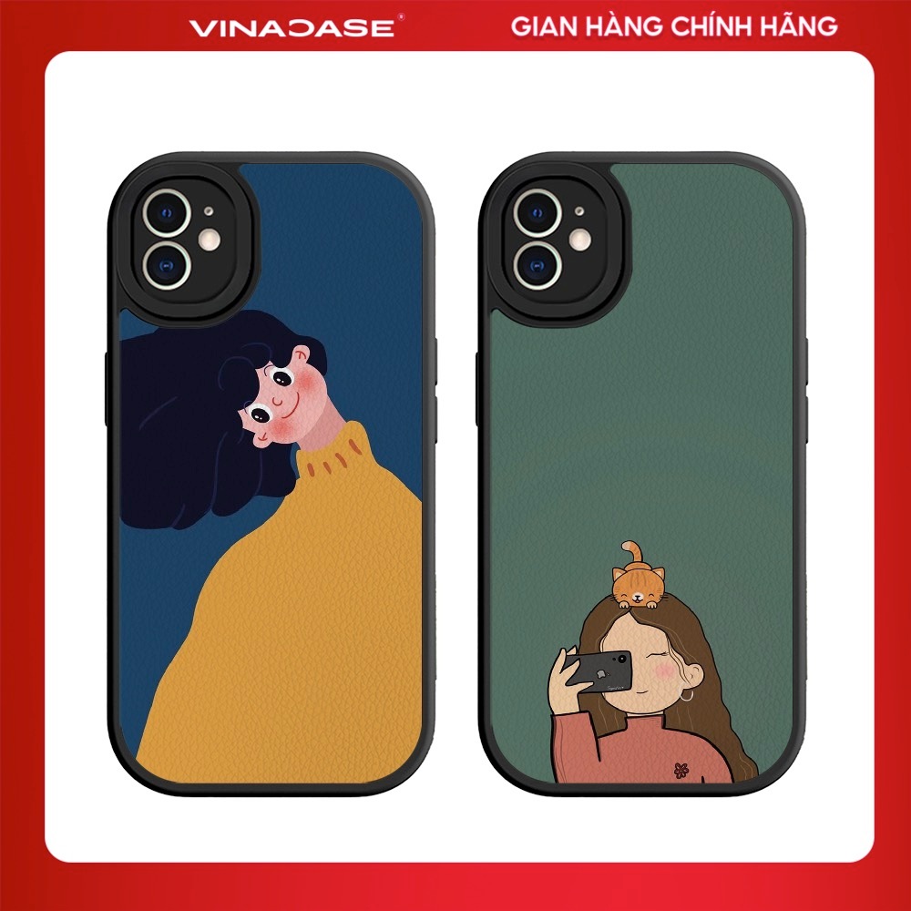 Ốp lưng Vina Case Iphone 6S/6 Plus/7G/8G/X/Xs/11/12/....dẻo cạnh vuông Pro Camera hình Cô gái