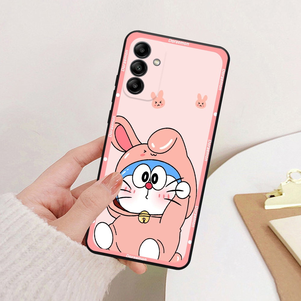 Ốp lưng Samsung A05S viền vuông TPU in hình Doraemon dễ thương