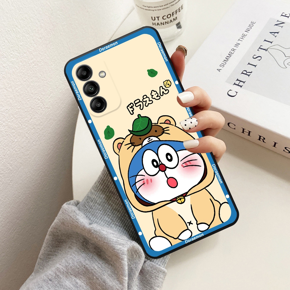 Ốp lưng Samsung A05S viền vuông TPU in hình Doraemon dễ thương