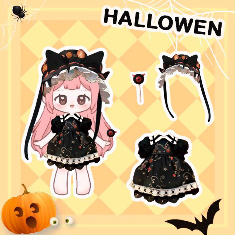 Outfit halloween cho búp bê ob11,nendoll