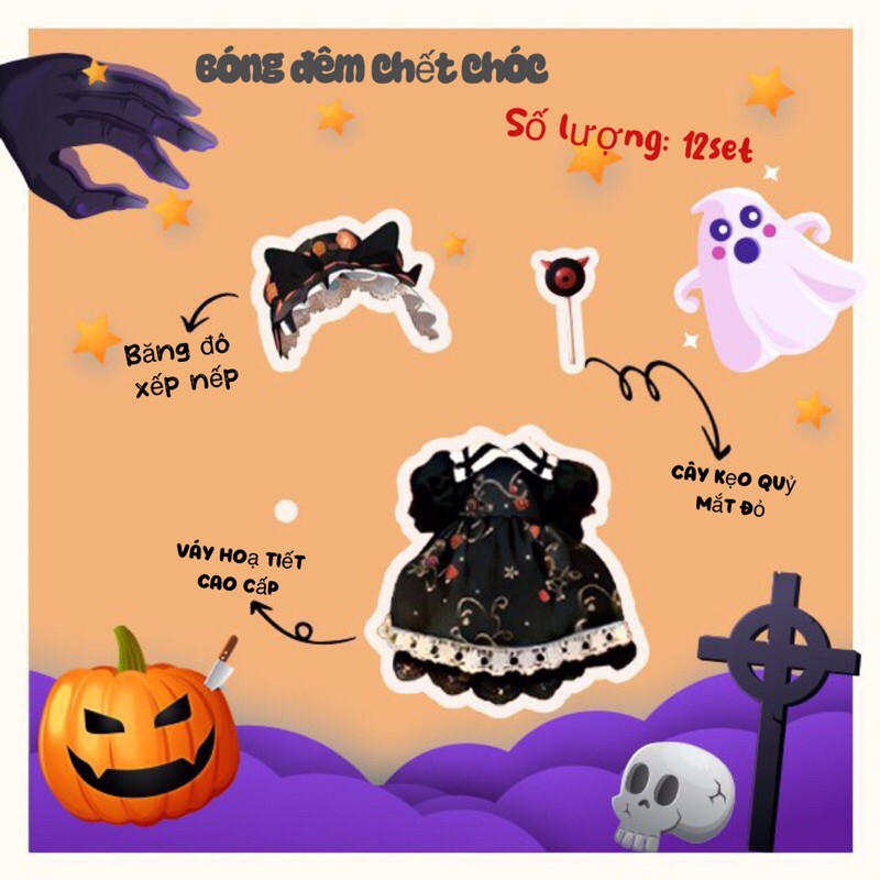 Outfit halloween cho búp bê ob11,nendoll