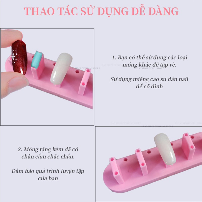 Set 3 đế nail, đế gắn móng giả bằng nhựa làm nailbox - Phụ kiện làm móng nail giá rẻ