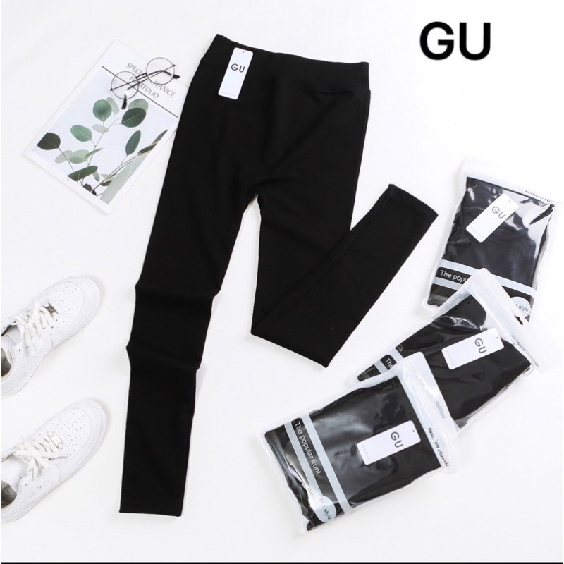 Quần legging lót lông GU, nỉ lông, nỉ lót lông mèo, GU dài