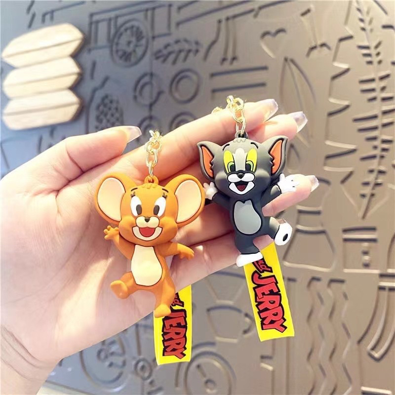 Móc Khóa Có Dây Loại Đẹp Hình Tom and Jerry Dễ ThươLLoạ